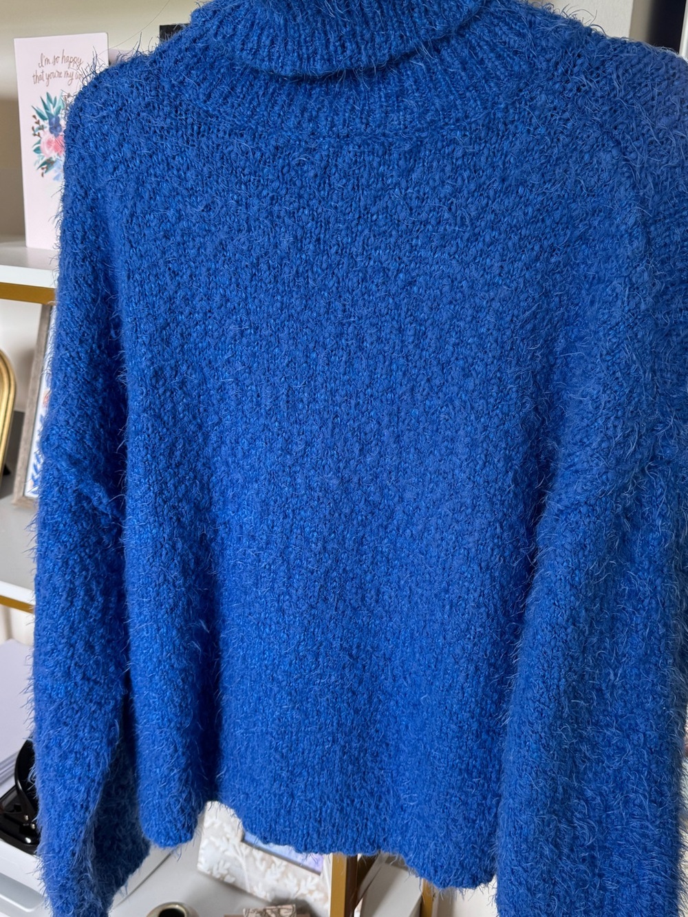 Topshop Women’s Cozy Turtleneck Sweater - Royal Blue size XS